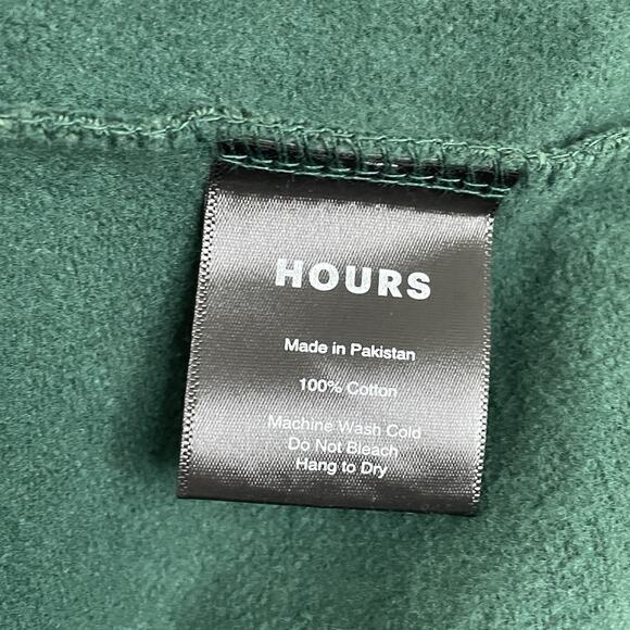 Hours Drop Shoulder Hoodie Pullover Oversized Boxy Heavy Forest Green Men’s S - Picture 5 of 9